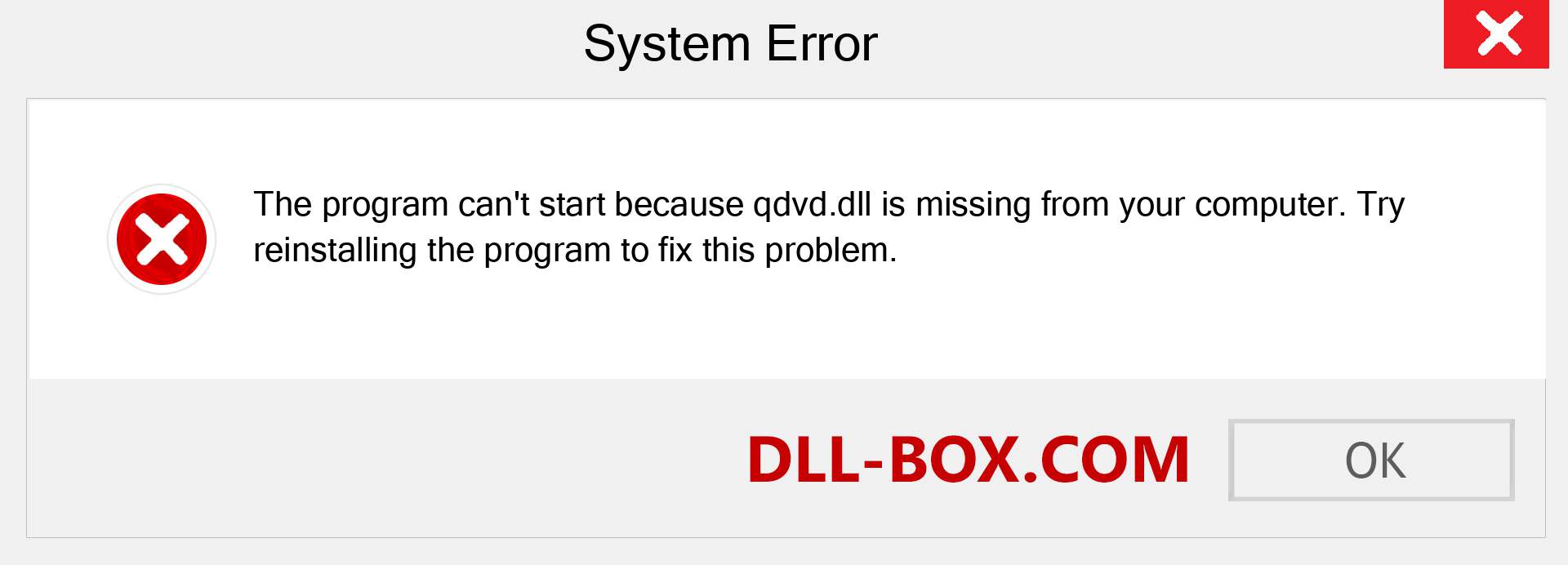  qdvd.dll file is missing?. Download for Windows 7, 8, 10 - Fix  qdvd dll Missing Error on Windows, photos, images